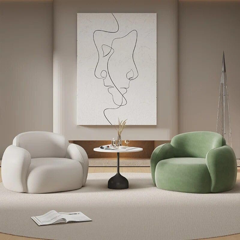 519Zc1Y0A2L._AC_.jpg Luxury Minimalist Lounge Sofa – Modern Comfort Single Seater, White - Image 1