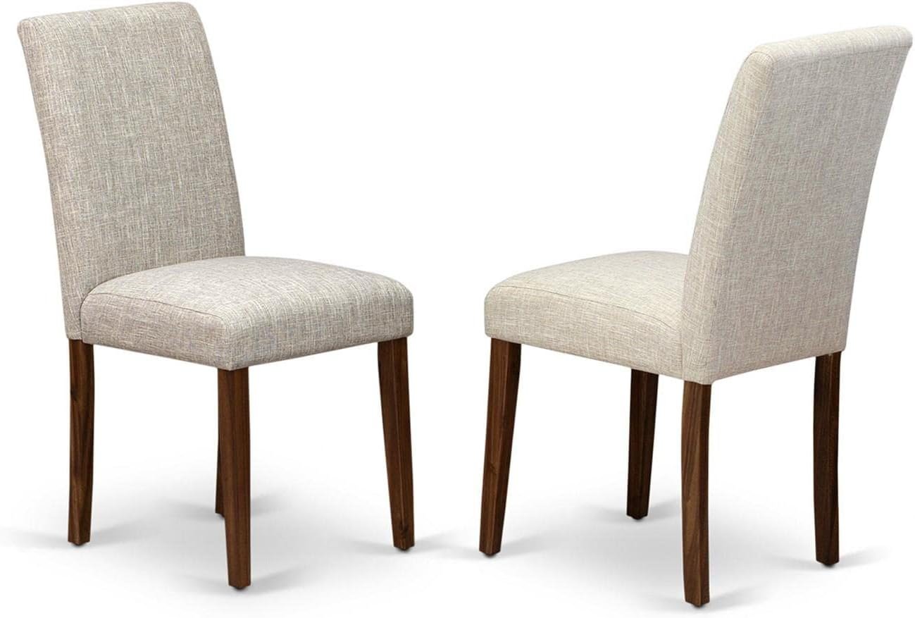 61ILG92GWRL._AC_SL1500_.jpg Classic Parson Chairs - Doeskin Linen Fabric Padded Dining Chairs, Set of 2, Natural - Image 1